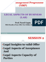 National Management Programme (NMP) : Legal Aspects of Business (LAB)