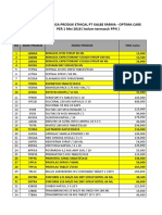 Daftar Harga Produk Ethical PT Kalbe Farma - Optima Care PER 1 Mei 2018 (Belum Termasuk PPN)