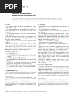 Water-Soluble Sulfate in Soil: Standard Test Method For