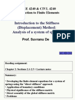 Introduction To The Stiffness (Displacement) Method: Analysis of A System of Springs