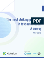 The Most Striking Problems in Test Automation: A Survey: Sponsored by