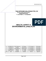 Health, Safety & Environmental (Hse) Plan: Rotating Offsore Solutions Pte LTD