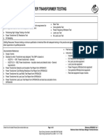 Job Safety Analysis Power Transformer Testing