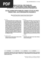 Trabajo Social Con Familias - Estilos Familiares Como Indicadores de Riesgos, Una