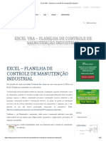 Excel Vba - Planilha de Controle de Manuten Ç Ã o Industrial