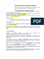 NÚCLEO DE CRIMINOLOGIA E DE POLÍTICA CRIMINAL - Leituras e Programação 2017 - 2018 PDF