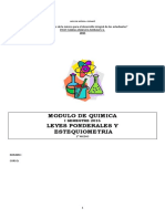 MODULO DE QUIMICA N°1 Leyes Ponderales y Estequiometria 2 MEDIO 2015