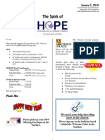 Jan 3 2010 Spirit of Hope Newsletter, Hope Evangelical Lutheran Church