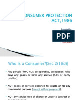 Consumer Protection ACT, 1986: Aanchal Dhingra Shaleen Porwal Mahima Arya Shobhit Garg Kiran Kumar