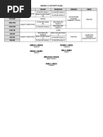 Grade 11 Activity Plan: Teacher III Teacher III Teacher I