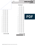 EF3e Adv Entry Test Answer Sheet PDF