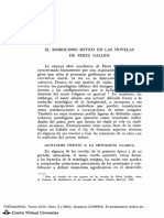 El Simbolismo Mítico en Las Novelas de Pérez Galdós, de Gustavo Correa