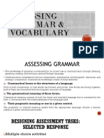 Assessing Grammar and Vocabulary