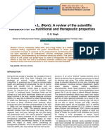 MORINDA CITRIFOLIA L. (Noni) - A Review of The Scientific Validation For Its Nutritional and Therapeutic Properties