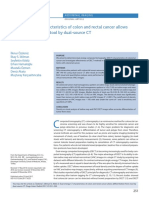 Dual-Energy CT Characteristics of Colon and Rectal Cancer Allows Differentiation From Stool by Dual-Source CT