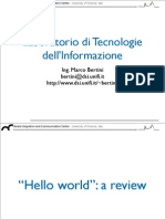 Laboratorio Di Tecnologie Dell'informazione: Ing. Marco Bertini Bertini@dsi - Unifi.it