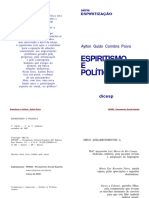 Espiritismo e Politica - Aylton Paiva - 1a Edicao - Prefacio de Jaci Regis - PENSE PDF