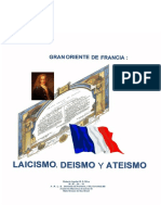 GRAN ORIENTE DE FRANCIA LAICISMO DEISMO Y ATEISMO en Espanol PDF