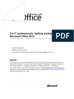 For IT Professionals: Getting Started With Microsoft Office 2010