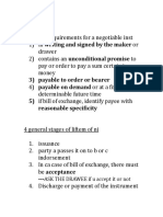 3) Payable To Order or Bearer 5) If Bill of Exchange, Identify Payee With Reasonable Specificity