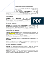 Modelo Mutuo de Dinero A Título Gratuito