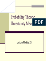 Probability Theory: Uncertainty Measure: Lecture Module 23