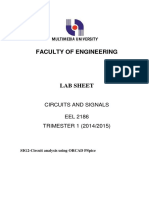 Faculty of Engineering: Circuits and Signals EEL 2186 TRIMESTER 1 (2014/2015)