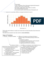 Variations in Organisms