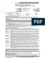 Key Information and Investment Disclosure Statement: Metro World Equity Feeder Fund