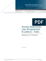 Human Resources Law Employment and Labour India PDF