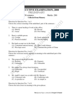 WBCS Prelims 2000 (Eng Ver) Question Paper