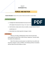 Force and Motion: Instrument/Tool