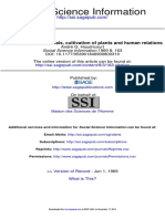 Social Science Information: Domestication of Animals, Cultivation of Plants and Human Relations