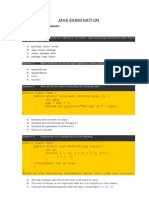 Java Examination (Include Answer)