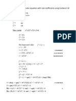 Ax A B C D X: Solution of Any Cubic Equation With Real Coefficients Using Cardano's Method +BX +CX+D 0