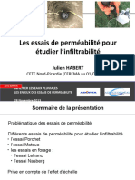 Les Essais de Perméabilité Pour Étudier L Infiltrabilité PDF