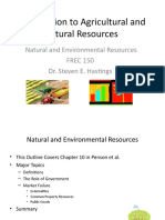 Introduction To Agricultural and Natural Resources