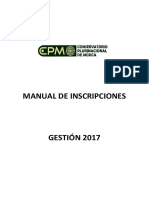 Manual de Inscripciones Conservatorio Bolivia