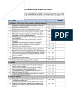 Sample Checklist For Workplace Traffic