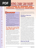 Preventing Chain Saw Injury: The Power of Training and Personal Protective Equipment