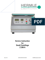 Hermle Z-206A Small Centrifuge - Service Manual PDF