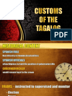 Customs of The Tagalogs