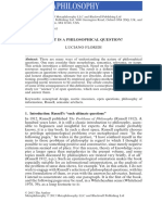 What Is A Philosophical Question?: Abstract: There Are Many Ways of Understanding The Nature of Philosophical