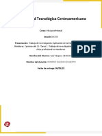 Tarea 3. Trabajo de Investigación Aplicación de La Ética Profesional en Honduras