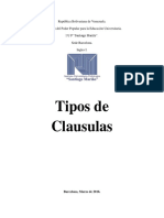 Tipos de Clausulas (Ingles)