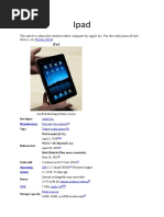 This Article Is About The Wireless Tablet Computer by Apple Inc. For The Retail Point-Of-Sale Device, See