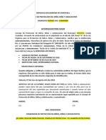 Modelo Autorizacion para Viajar Consejo de Proteccion Niños Niñas y Adolescentes VENEZUELA