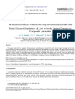 Finite Element Simulation of Low Velocity Impact Damage in Composite Laminates