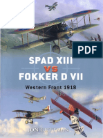 Spad XIII Vs Fokker D VII Western Front 1918 Osprey Duel 17