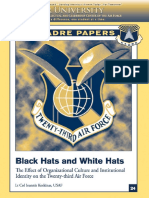 Black Hats and The White Hats - The Effect of Organizational Culture and Institutional Identity On The Twenty-Third Air Force PDF